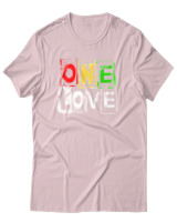 T-Shirt Αντρικό - One Love - Color Thumbnail Απαλό Ροζ