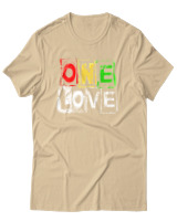 T-Shirt Αντρικό - One Love - Color Thumbnail Μπεζ