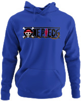 Φούτερ με κουκούλα - One Piece Black Logo Edition - Color Thumbnail Μπλε Ρουά