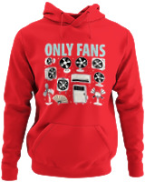 Φούτερ με κουκούλα - Only Fans - Color Thumbnail Κόκκινο