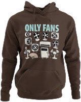 Φούτερ με κουκούλα - Only Fans - Color Thumbnail Καφέ