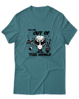 T-Shirt Αντρικό - Out Of This World - Color Thumbnail Μπλε Πράσινο