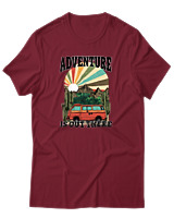 T-Shirt Αντρικό - Out There - Color Thumbnail Σκούρο Κόκκινο