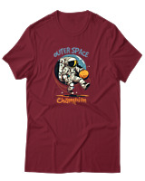 T-Shirt Αντρικό - Outer Space - Color Thumbnail Σκούρο Κόκκινο