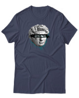 T-Shirt Αντρικό - Overthinker - Color Thumbnail Μπλε Γκρι