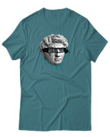 T-Shirt Αντρικό - Overthinker - Color Thumbnail Μπλε Πράσινο