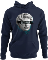 Φούτερ με κουκούλα - Overthinker - Color Thumbnail Navy Blue