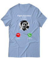 T-Shirt Αντρικό - Pablo Escobar Is Calling - Color Thumbnail Γαλάζιο