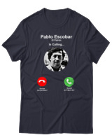 T-Shirt Αντρικό - Pablo Escobar Is Calling - Color Thumbnail Σκούρο Μπλε