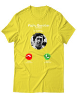 T-Shirt Αντρικό - Pablo Escobar Is Calling - Color Thumbnail Κίτρινο