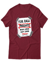 T-Shirt Unisex - Parents For Sale - Color Thumbnail Σκούρο Κόκκινο