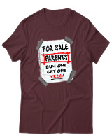 T-Shirt Unisex - Parents For Sale - Color Thumbnail Μπορντό
