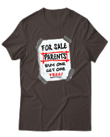 T-Shirt Unisex - Parents For Sale - Color Thumbnail Καφέ
