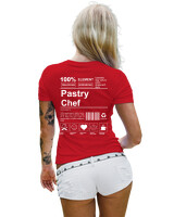 T-Shirt Στενή Γραμμή - Pastry Chef - Color Thumbnail Κόκκινο
