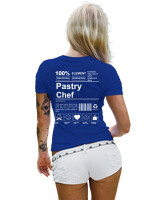 T-Shirt Στενή Γραμμή - Pastry Chef - Color Thumbnail Μπλε Ρουά