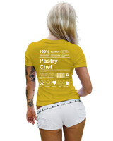 T-Shirt Στενή Γραμμή - Pastry Chef - Color Thumbnail Χρυσό Κίτρινο