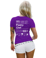 T-Shirt Στενή Γραμμή - Pastry Chef - Color Thumbnail Σκούρο Μωβ