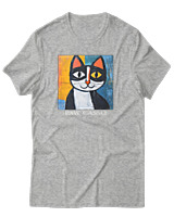 T-Shirt Αντρικό - Paw Casso - Color Thumbnail Γκρι Μελανζέ