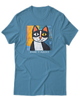 T-Shirt Αντρικό - Paw Casso - Color Thumbnail Τιρκουάζ