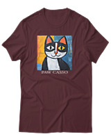 T-Shirt Αντρικό - Paw Casso - Color Thumbnail Μπορντό