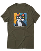T-Shirt Αντρικό - Paw Casso - Color Thumbnail Χακί