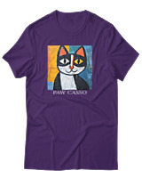 T-Shirt Αντρικό - Paw Casso - Color Thumbnail Σκούρο Μωβ