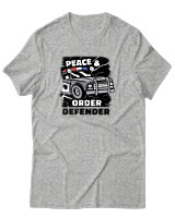 T-Shirt Αντρικό - Peace & Order  - Color Thumbnail Γκρι Μελανζέ