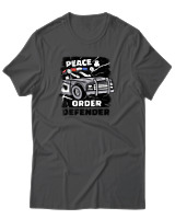 T-Shirt Αντρικό - Peace & Order  - Color Thumbnail Ανθρακί