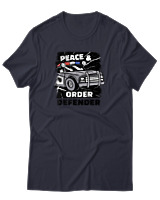 T-Shirt Αντρικό - Peace & Order  - Color Thumbnail Σκούρο Μπλε