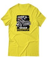 T-Shirt Αντρικό - Peace & Order  - Color Thumbnail Κίτρινο