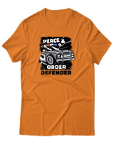 T-Shirt Αντρικό - Peace & Order  - Color Thumbnail Πορτοκαλί