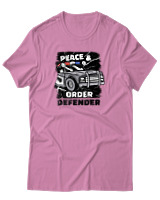 T-Shirt Αντρικό - Peace & Order  - Color Thumbnail Ροζ