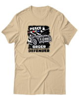 T-Shirt Αντρικό - Peace & Order  - Color Thumbnail Μπεζ