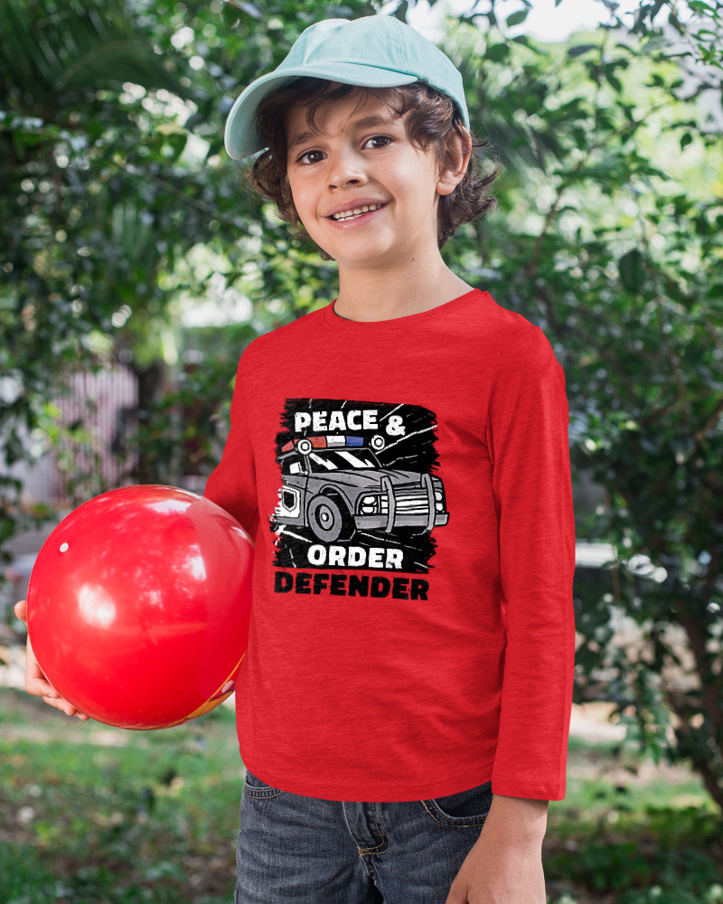 Μακρυμάνικο Μακό Παιδικό - Peace & Order  - Image 2