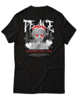 T-Shirt Αντρικό - Peace - Color Thumbnail Μαύρο