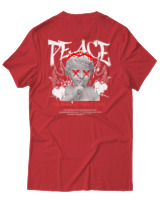 T-Shirt Αντρικό - Peace - Color Thumbnail Κόκκινο