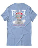T-Shirt Αντρικό - Peace - Color Thumbnail Γαλάζιο