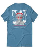 T-Shirt Αντρικό - Peace - Color Thumbnail Τιρκουάζ