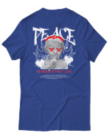 T-Shirt Αντρικό - Peace - Color Thumbnail Μπλε Ρουά