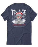 T-Shirt Αντρικό - Peace - Color Thumbnail Μπλε Γκρι
