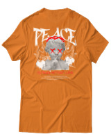 T-Shirt Αντρικό - Peace - Color Thumbnail Πορτοκαλί