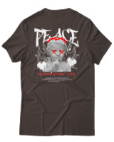T-Shirt Αντρικό - Peace - Color Thumbnail Καφέ