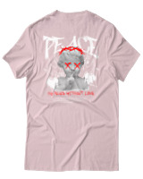 T-Shirt Αντρικό - Peace - Color Thumbnail Απαλό Ροζ