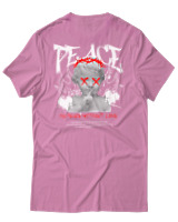 T-Shirt Αντρικό - Peace - Color Thumbnail Ροζ