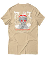 T-Shirt Αντρικό - Peace - Color Thumbnail Μπεζ