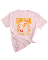 T-Shirt Woman Fashion Γυναικείο - Peach Bellini - Color Thumbnail PALE PINK