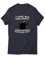 T-Shirt Αντρικό - Pew Pew Cat - Color Thumbnail Σκούρο Μπλε