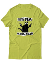 T-Shirt Αντρικό - Pew Pew Cat - Color Thumbnail Λαχανί