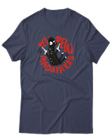 T-Shirt Αντρικό - Pew Pew Llama - Color Thumbnail Μπλε Γκρι