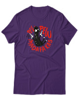 T-Shirt Αντρικό - Pew Pew Llama - Color Thumbnail Σκούρο Μωβ